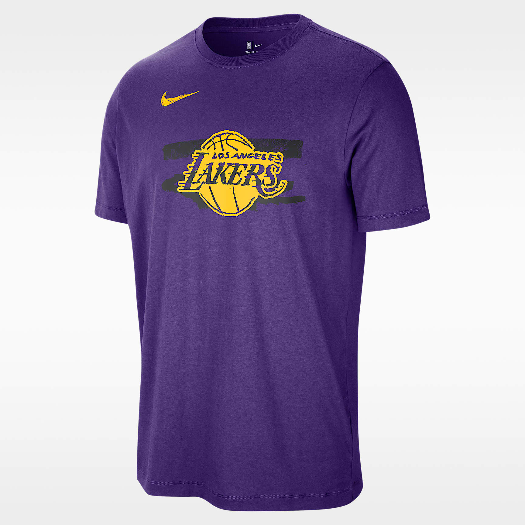 NIKE NBA LAKERS バスケットボールシャツSize XXL Los Angeles Lakers Courtside Men's Nike NBA T-Shirt. Nike.com